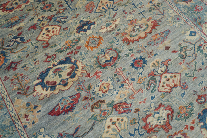 8x10 Oushak Blueish Gray Hand knotted Turkish Rug - Yildiz Rugs