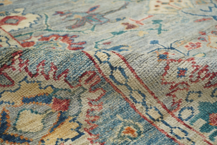 8x10 Oushak Blueish Gray Hand knotted Turkish Rug - Yildiz Rugs