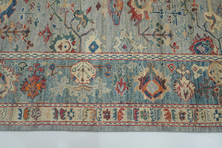 8x10 Oushak Blueish Gray Hand knotted Turkish Rug - Yildiz Rugs