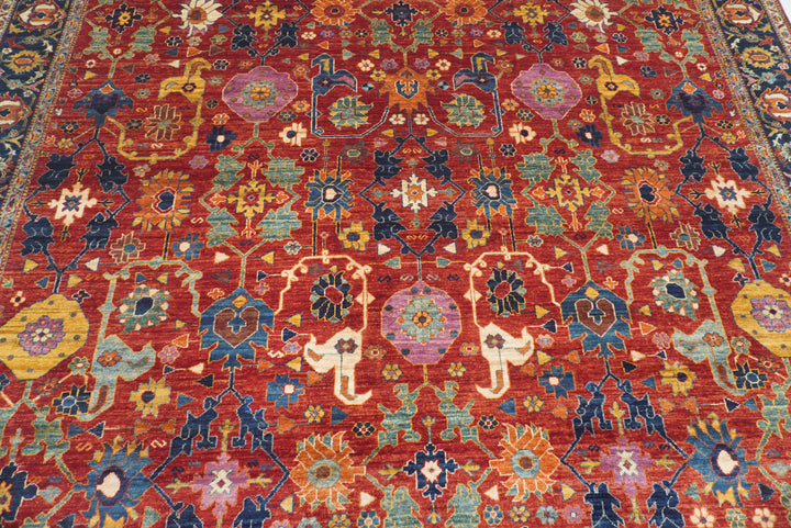8x10 Red Bidjar Afghan Hand knotted Oriental Rug - Yildiz Rugs
