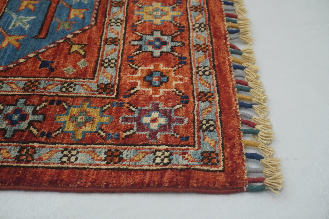 11 Ft Red Ersari Elephant foot Afghan hand knotted Oriental Runner Rug