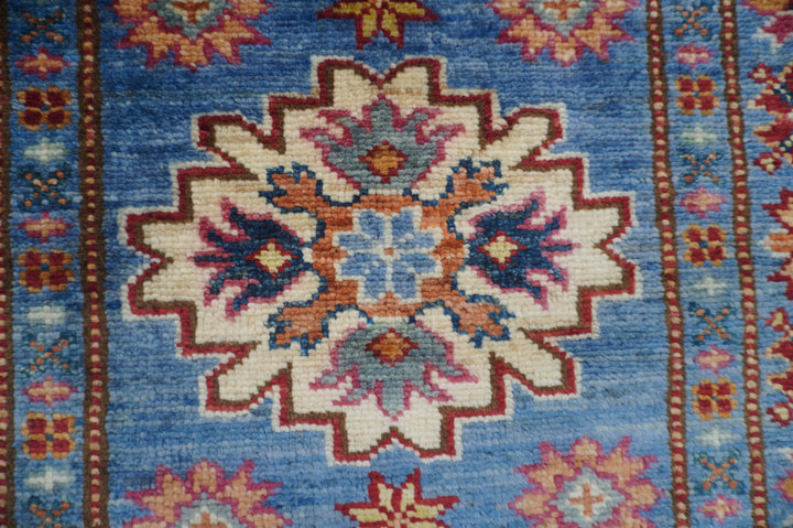SOLD 2x3 Blue Kazak Afghan Hand knotted Small Rug