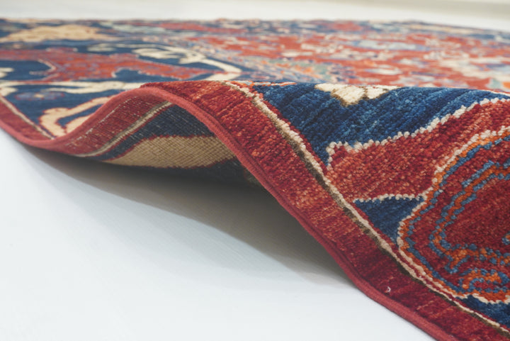 8x10 Red Afghan Hand-Knotted Garous Bidjar Rug - Yildiz Rugs