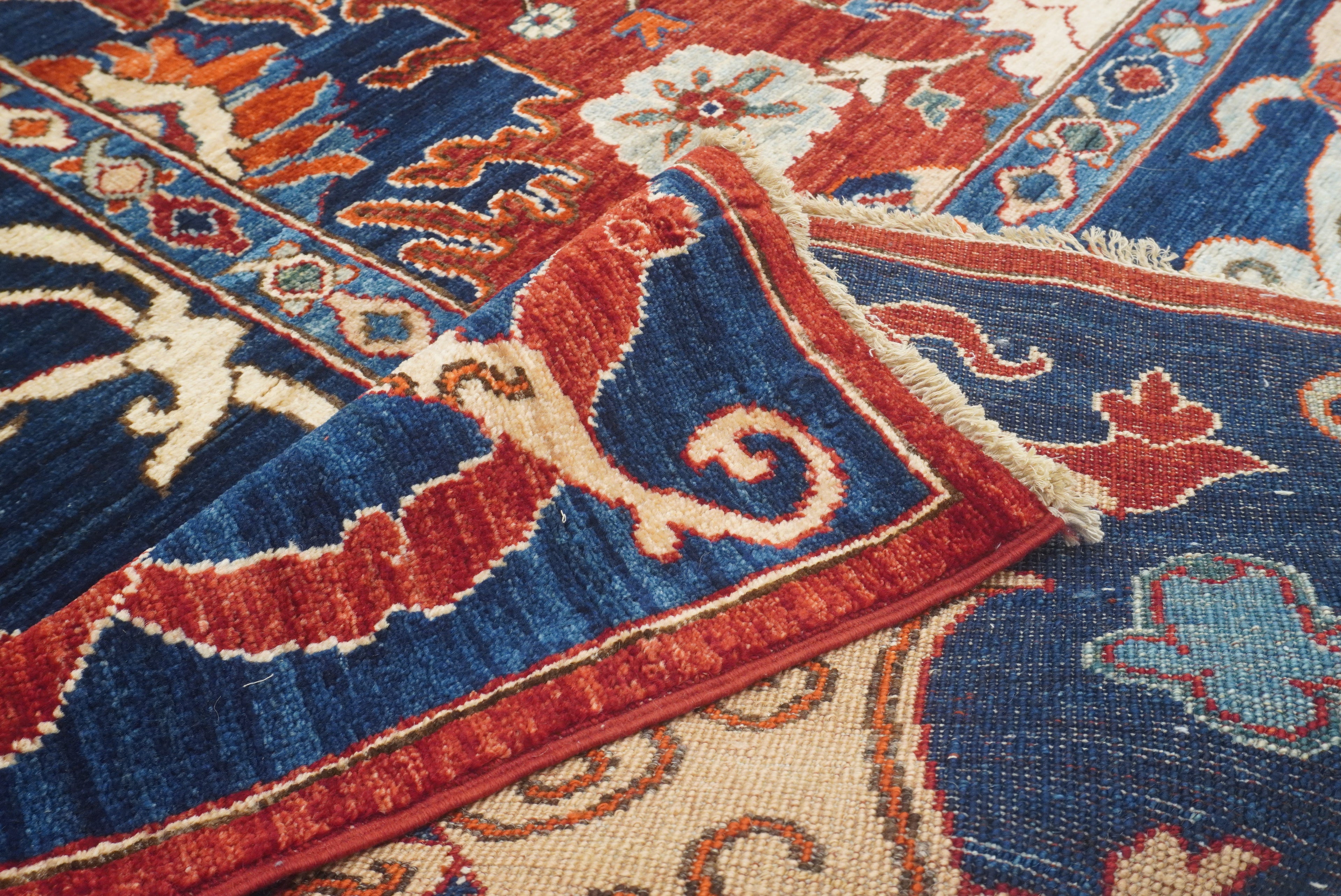 8x10 Red Afghan Hand-Knotted Garous Bidjar Rug - Yildiz Rugs