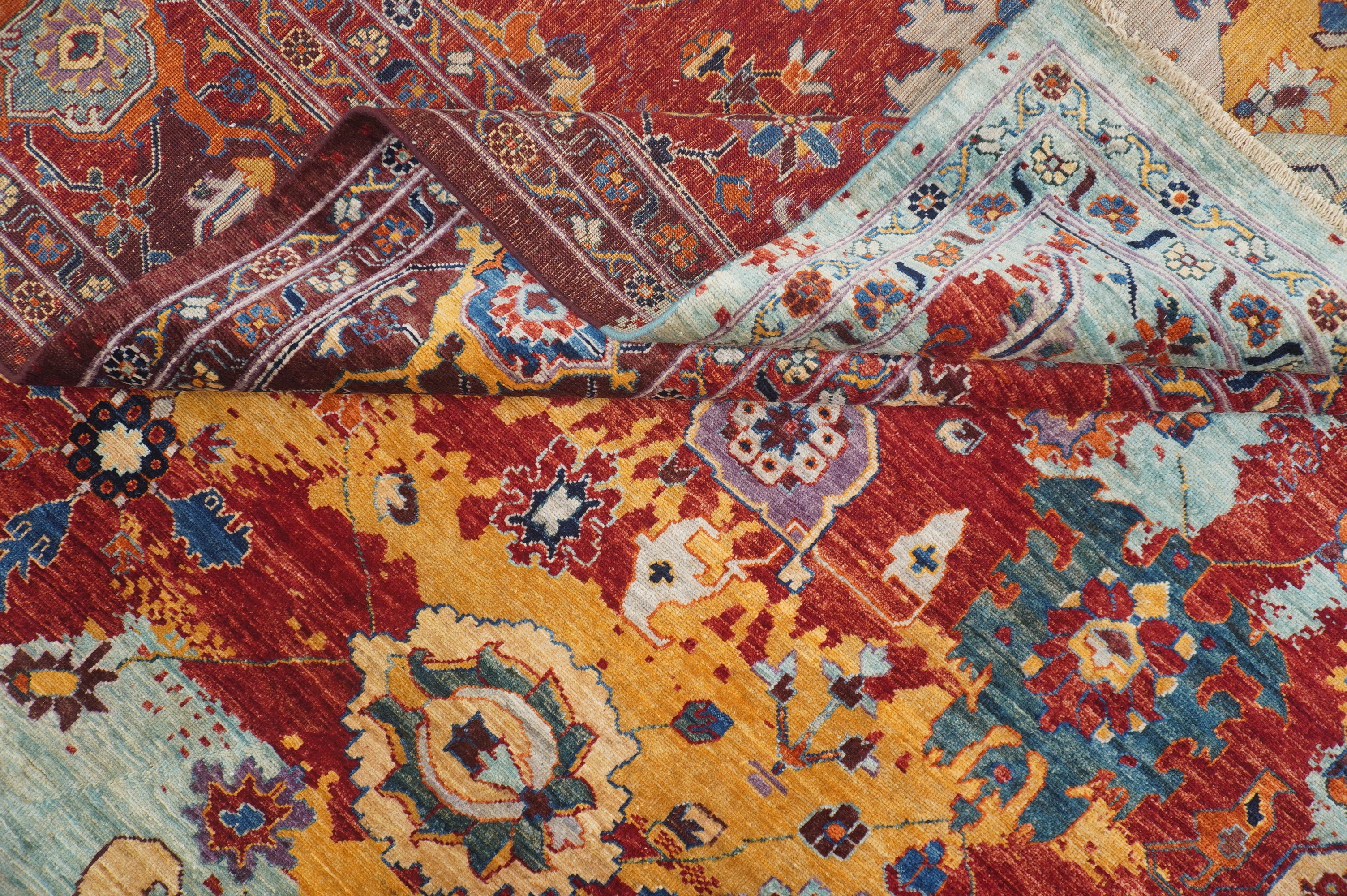 12x15 Red Modern Bidjar Afghan Hand knotted Oriental Rug - Yildiz Rugs