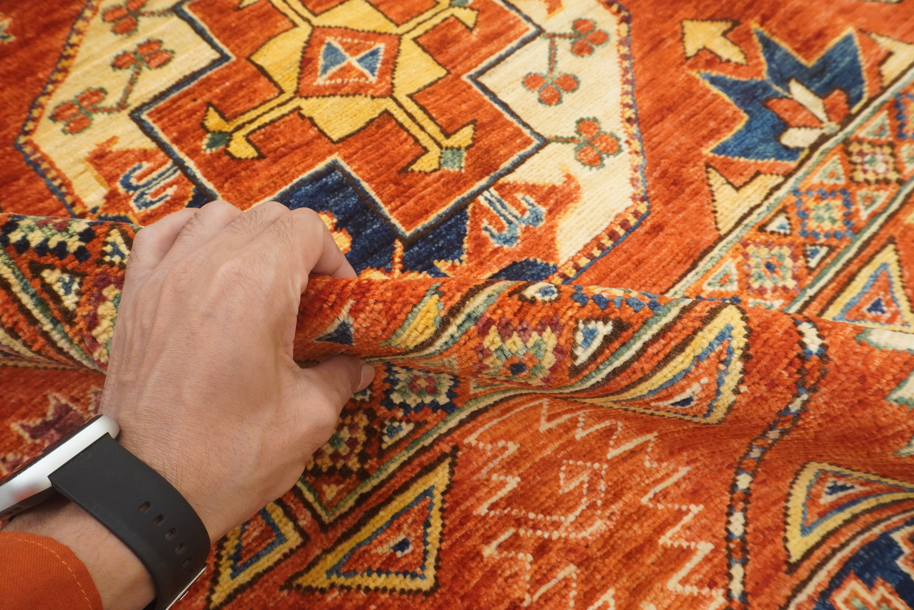 5x7 Red Ersari Afghan Hand-Knotted Turkmen Rug - Yildiz Rugs