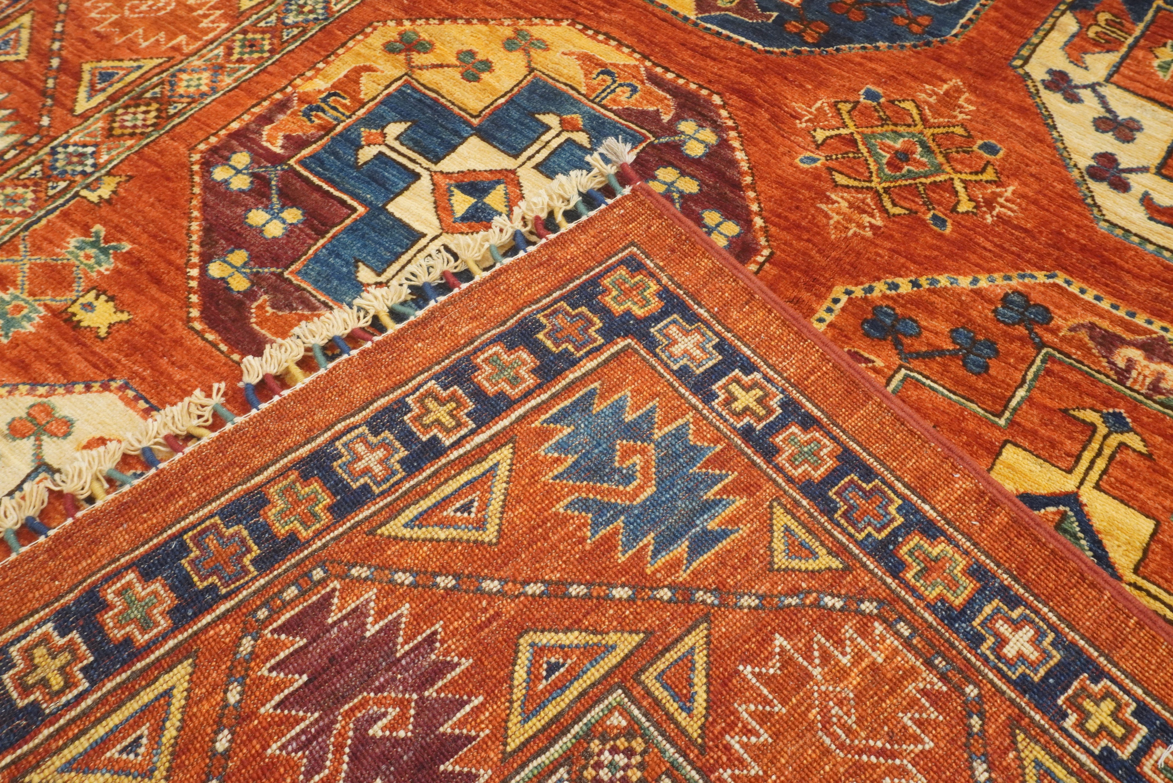 5x7 Red Ersari Afghan Hand-Knotted Turkmen Rug - Yildiz Rugs