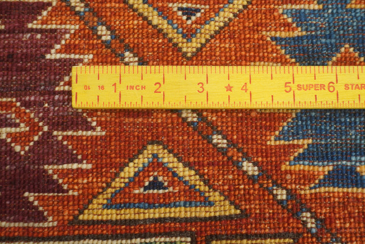 5x7 Red Ersari Afghan Hand-Knotted Turkmen Rug - Yildiz Rugs