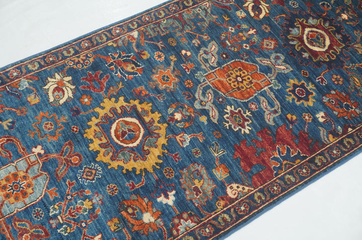 10 ft Blue Bidjar Afghan Hand knotted Oriental Runner Rug