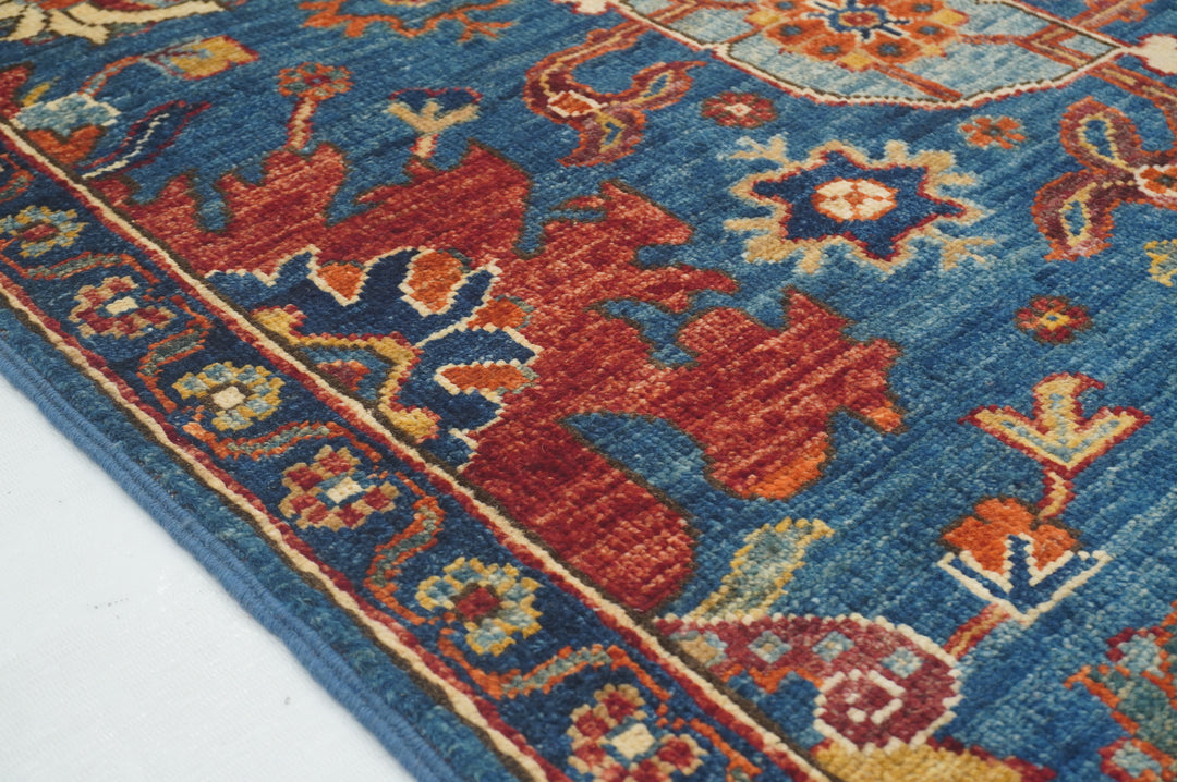 10 ft Blue Bidjar Afghan Hand knotted Oriental Runner Rug