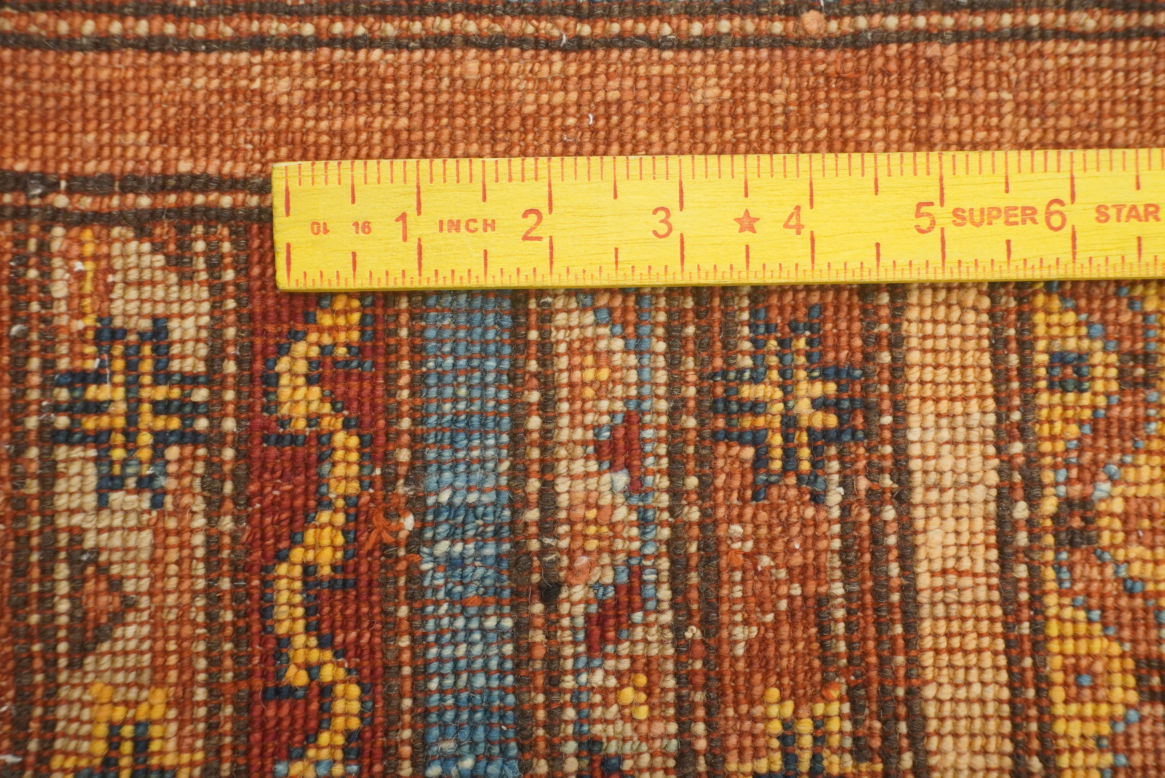 2x5 Orange Turkish Hand knotted Runner Rug - Yildiz Rugs