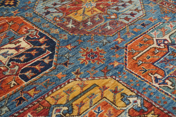 3x5 Blue Ersari Afghan Hand knotted Oriental Rug