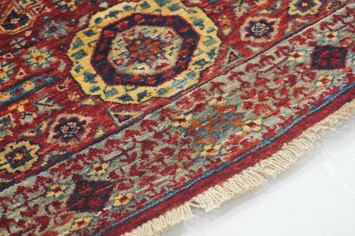 2x5 Red Mamluk Turkish Hand knotted Runner Rug - Yildiz Rugs