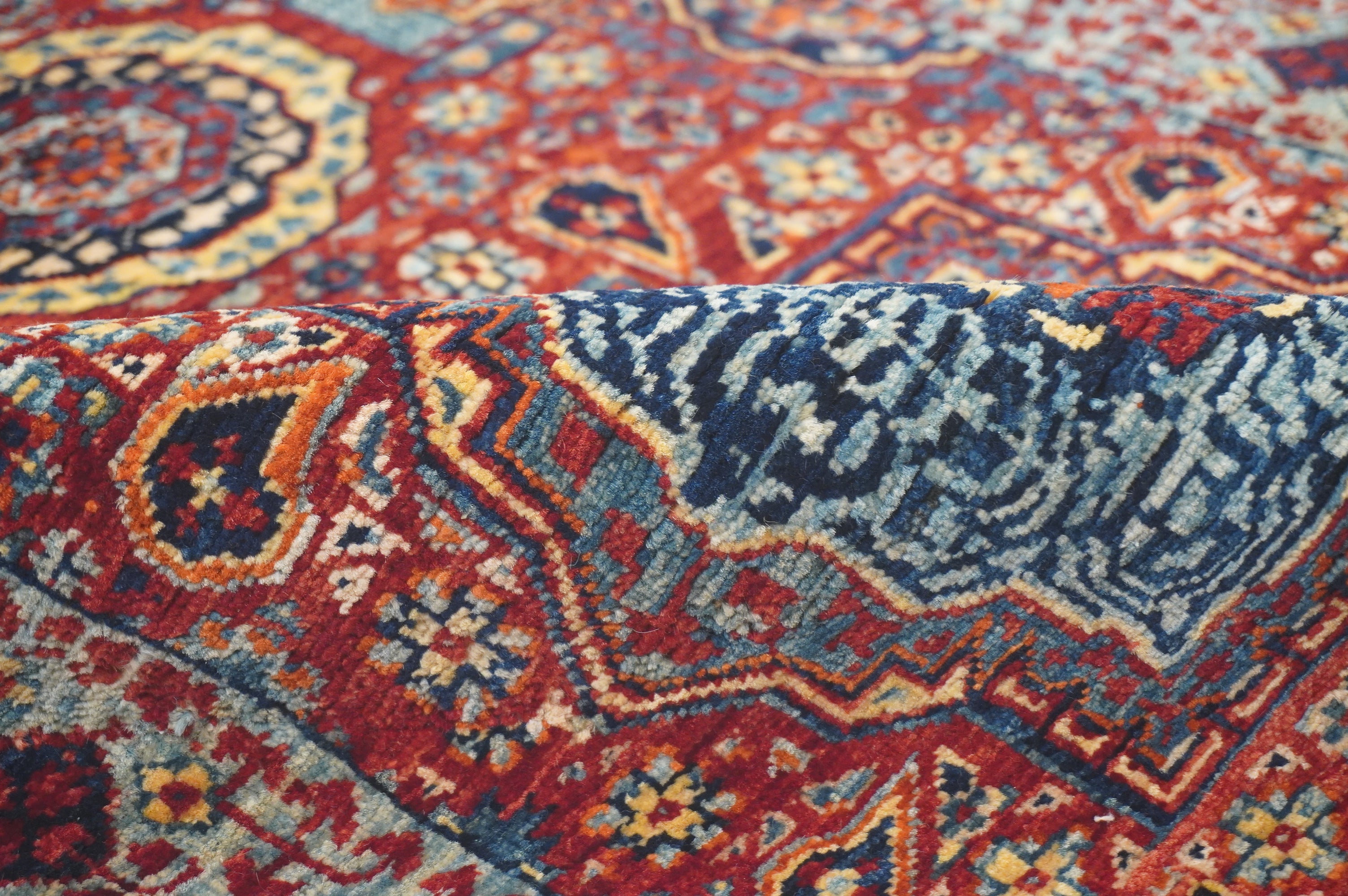 2x5 Red Mamluk Turkish Hand knotted Runner Rug - Yildiz Rugs