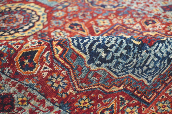 2x5 Red Mamluk Turkish Hand knotted Runner Rug - Yildiz Rugs