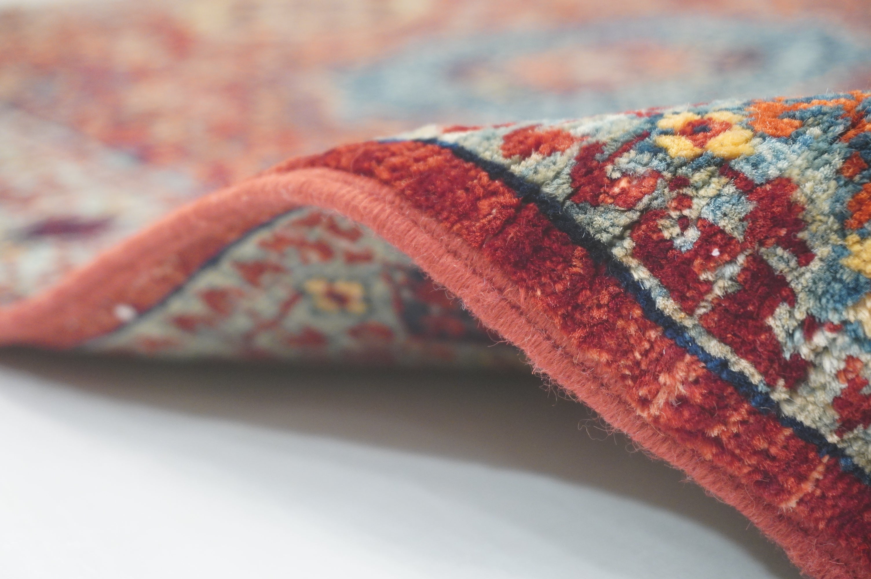 2x5 Red Mamluk Turkish Hand knotted Runner Rug - Yildiz Rugs