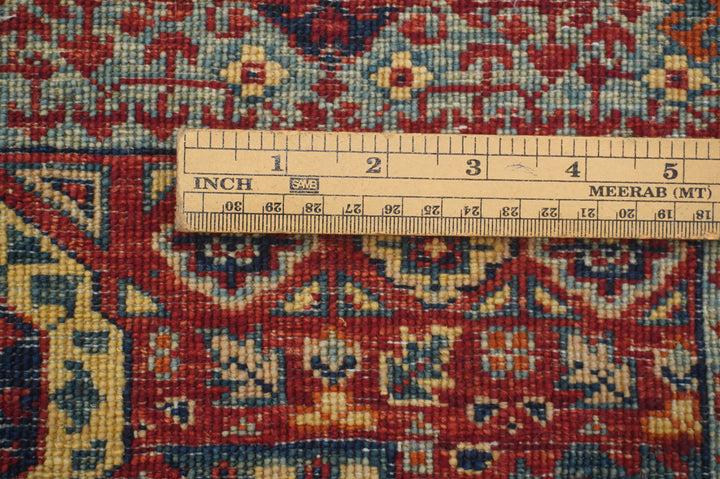 2x5 Red Mamluk Turkish Hand knotted Runner Rug - Yildiz Rugs