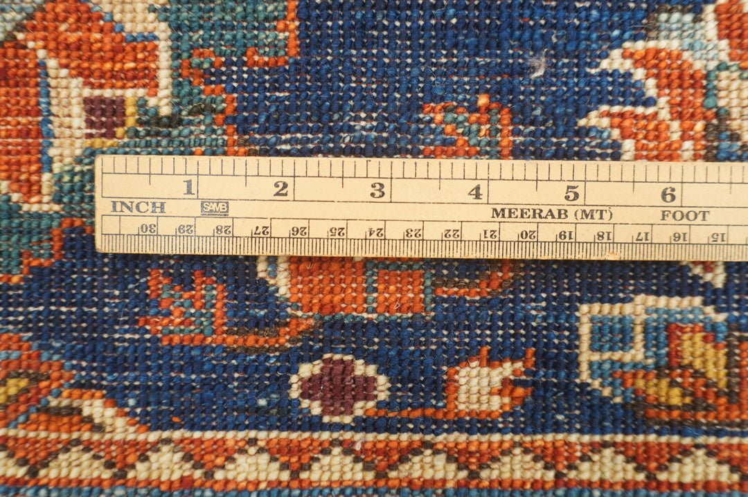 5 x 5 Navy Blue Bidjar Afghan Hand knotted Square Oriental Rug