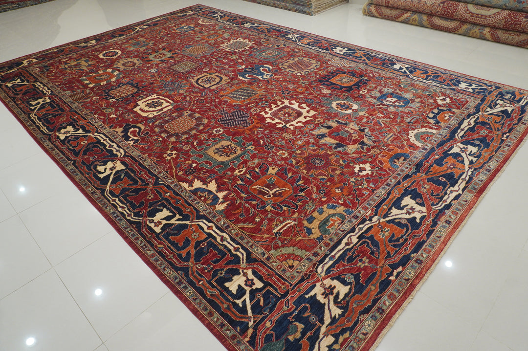 11x17 Red Bidjar Afghan Hand Knotted Oriental Rug