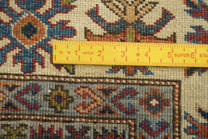 5x7 Gray Kazak Hand Knotted Afghan Rug - Yildiz Rugs
