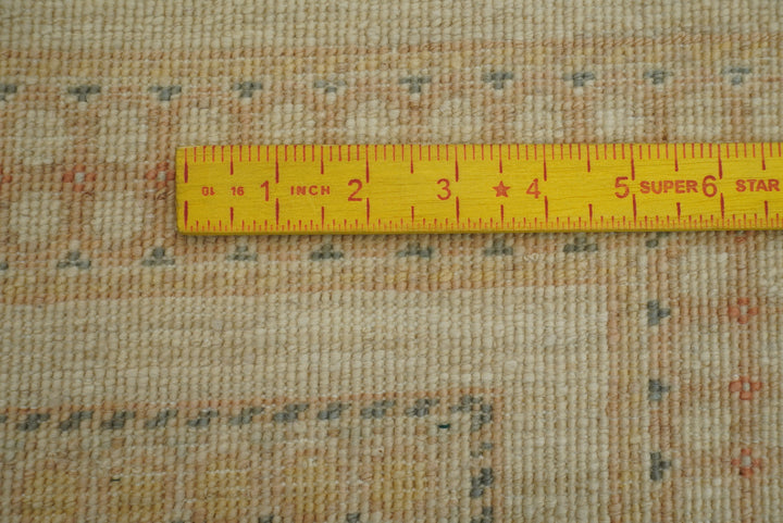 7x10 Bakhtiari Ivory Beige Afghan Hand Knotted Rug - Yildiz Rugs