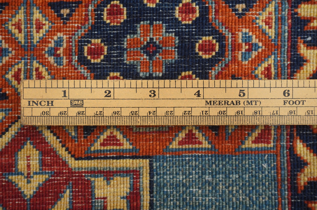 10x14 Orange Mamluk Turkish Hand knotted Geometric Medallion Rug