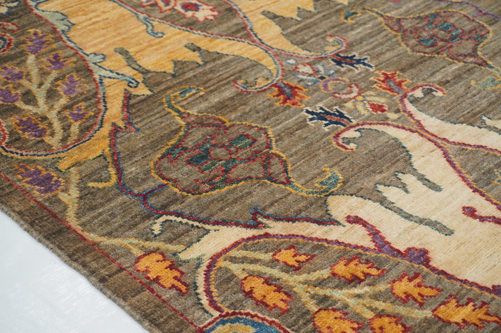 3 x 13 ft Gray Bidjar Afghan Hand knotted Oriental Runner Rug - Yildiz Rugs