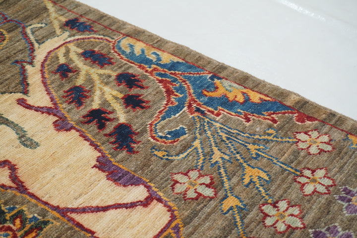 3 x 13 ft Gray Bidjar Afghan Hand knotted Oriental Runner Rug - Yildiz Rugs