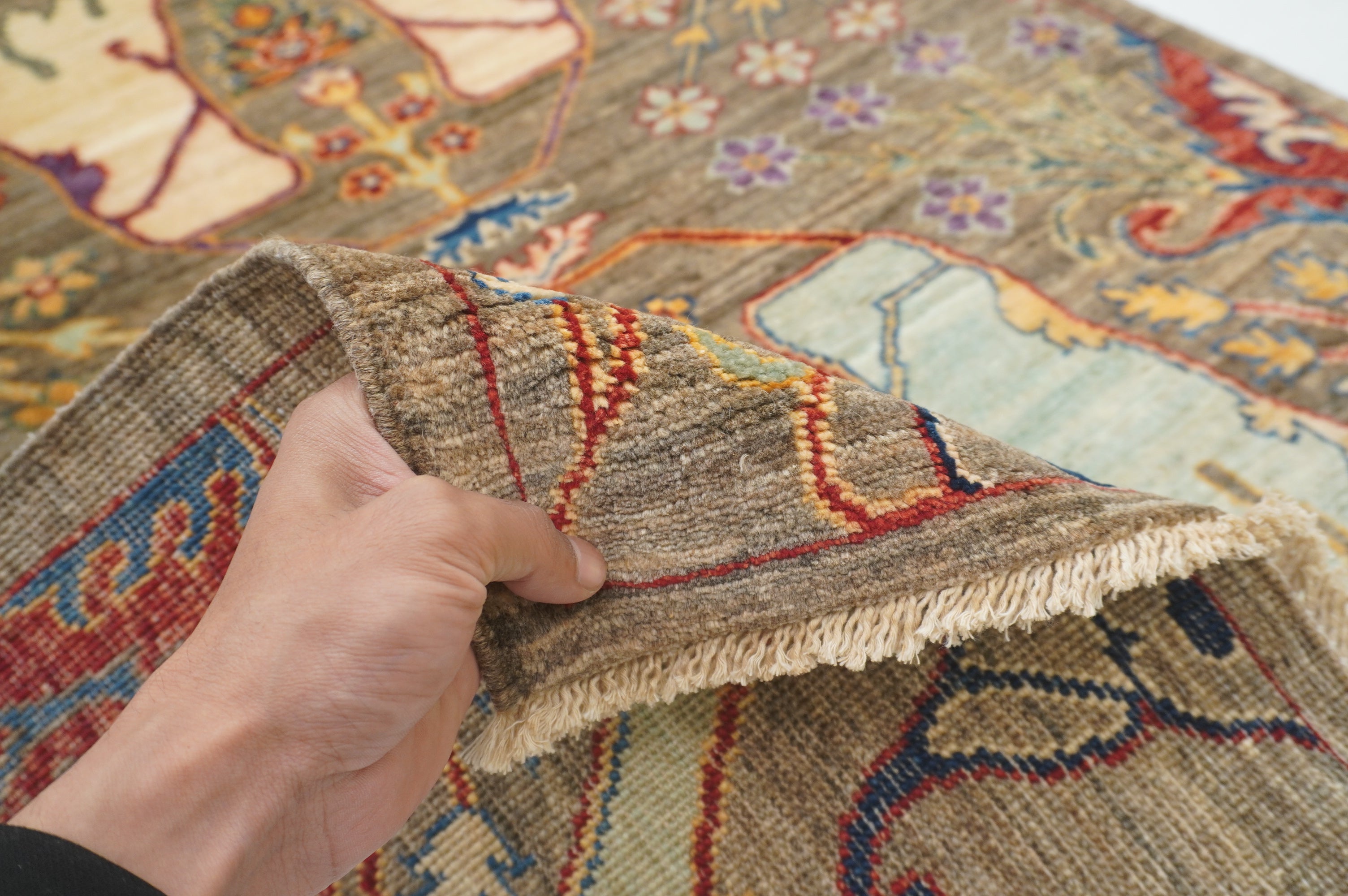 3 x 13 ft Gray Bidjar Afghan Hand knotted Oriental Runner Rug - Yildiz Rugs