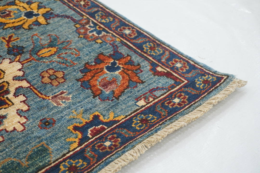 10 ft Blue Bidjar Afghan Hand knotted Traditional Oriental Runner Rug - Yildiz Rugs