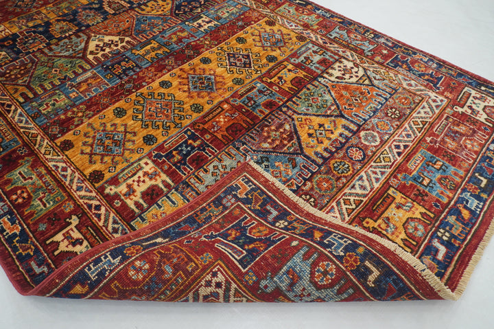 4x6 Red Tribal Animal Gabbeh Afghan Animal Rug