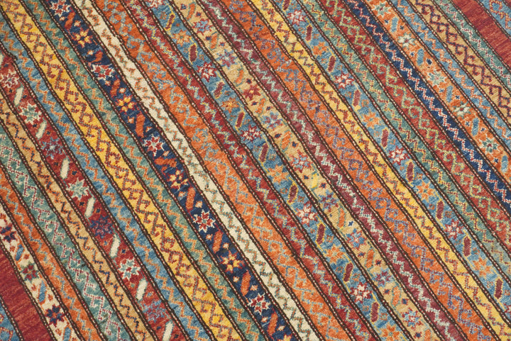 4x6 Red Shawl Hand Knotted Tribal Wool Rug - Yildiz Rugs