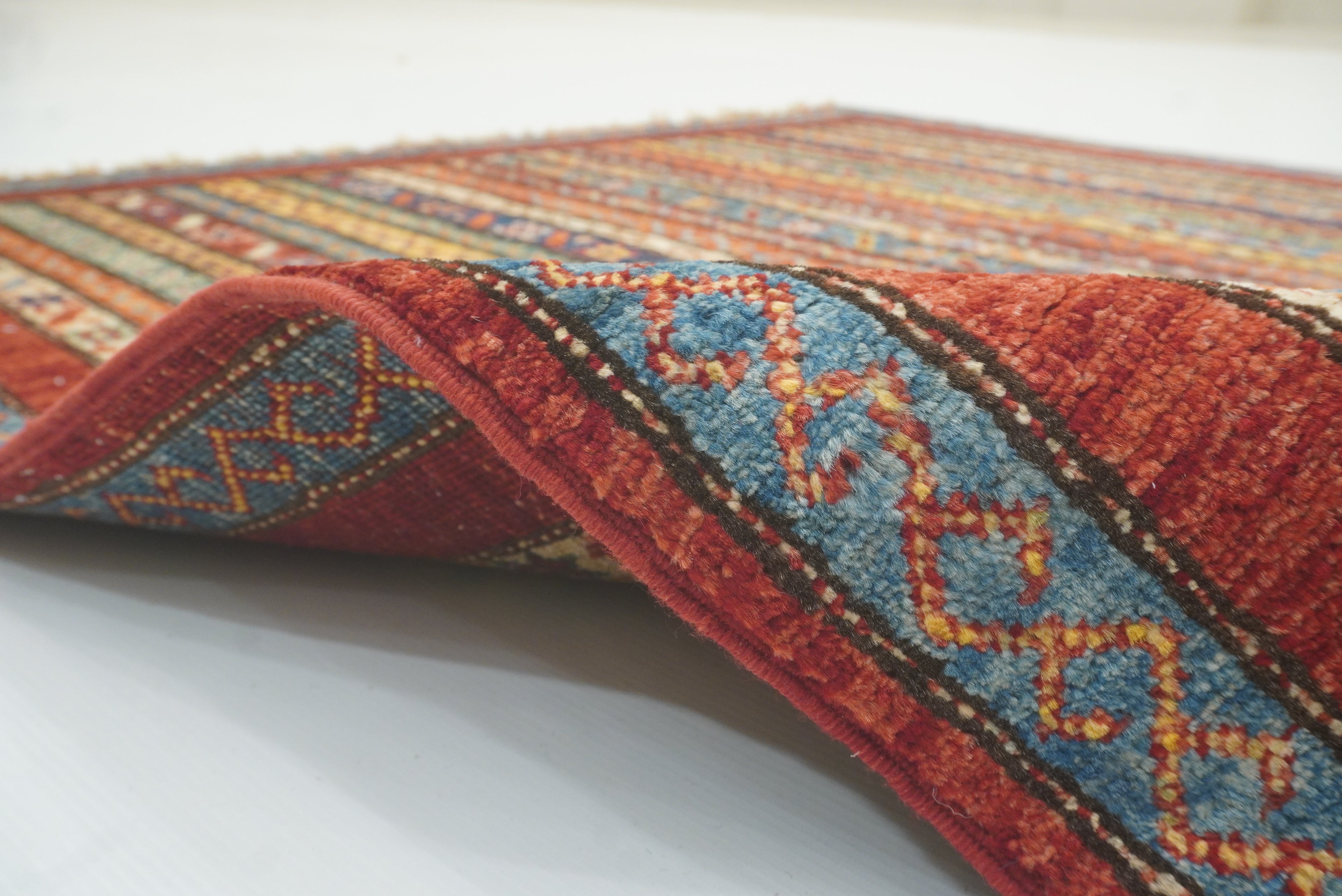4x6 Red Shawl Hand Knotted Tribal Wool Rug - Yildiz Rugs
