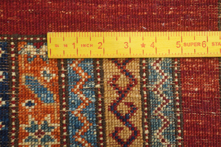 4x6 Red Shawl Hand Knotted Tribal Wool Rug - Yildiz Rugs