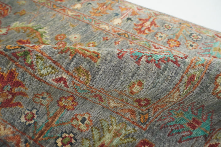 2x3 Gray Afghan Waziri Floral Hand Knotted Rug - Yildiz Rugs