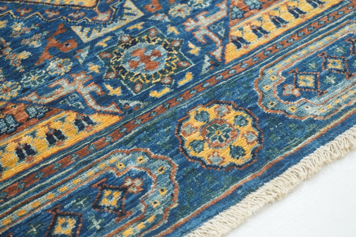 3x4 Dark Blue Mamluk Hand knotted Turkish Medallion Rug - Yildiz Rugs