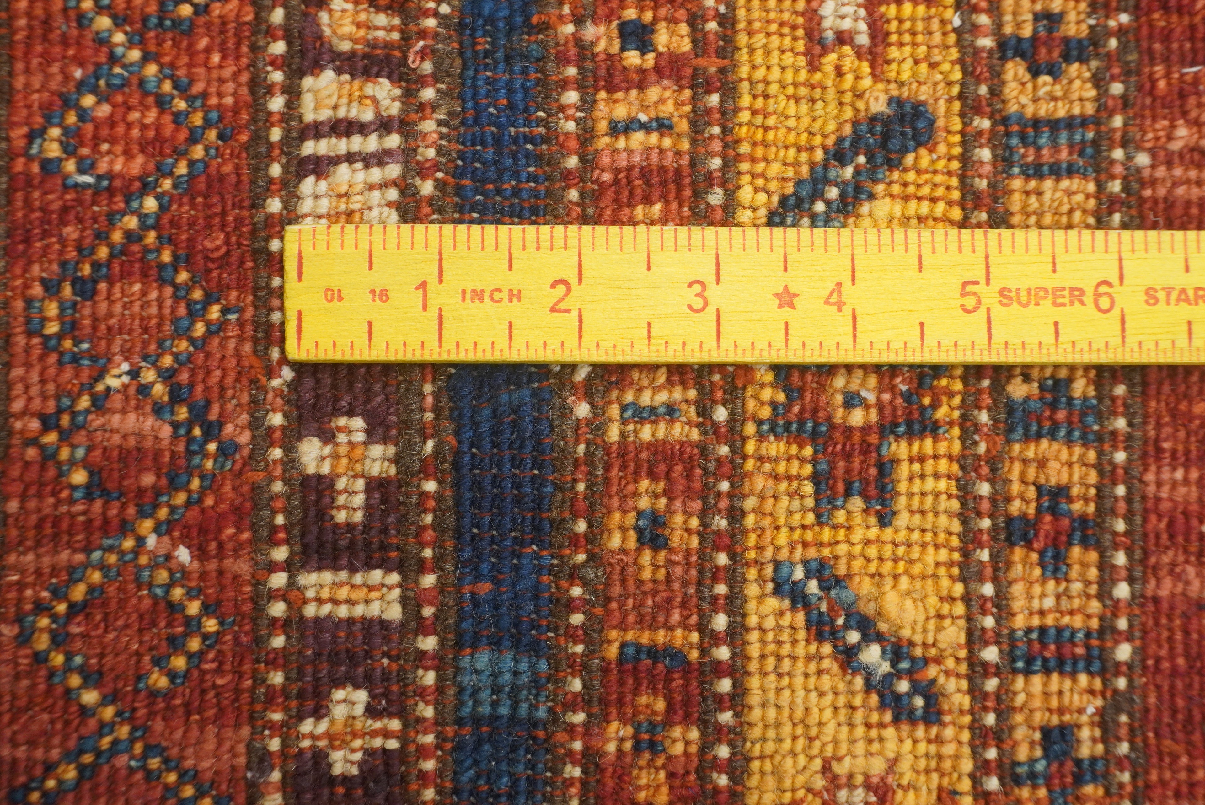 2x5 Red Shaal Turkish Hand knotted Wool Runner Rug - Yildiz Rugs