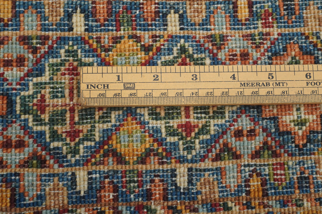 2x7 ft Blue Tribal Afghan Hand knotted Runner Rug