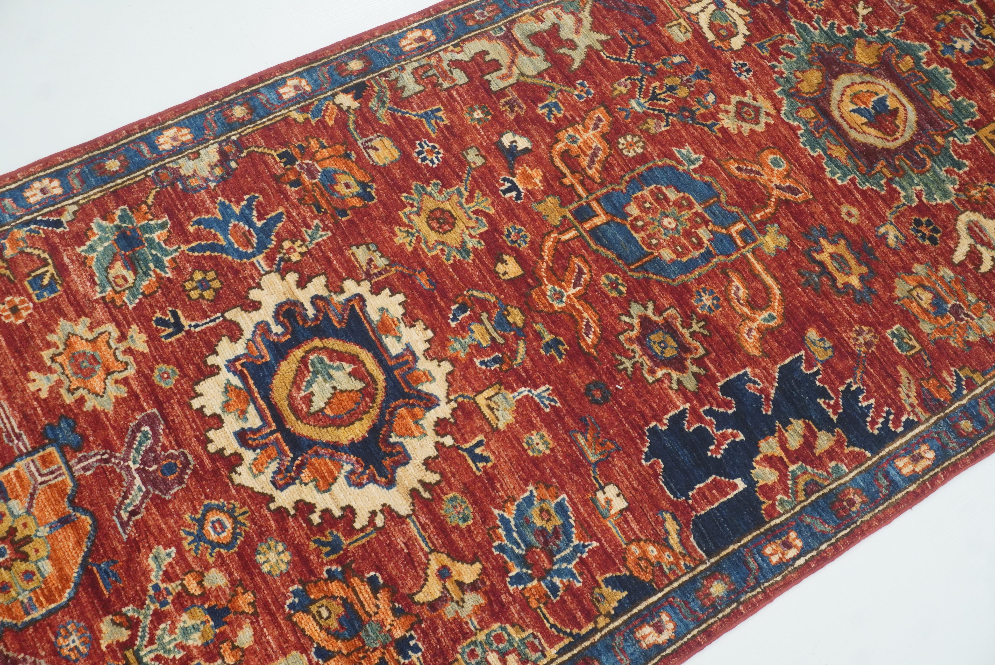 3x18 ft Red Bidjar Afghan Hand knotted Wool Oriental Long Runner Rug - Yildiz Rugs