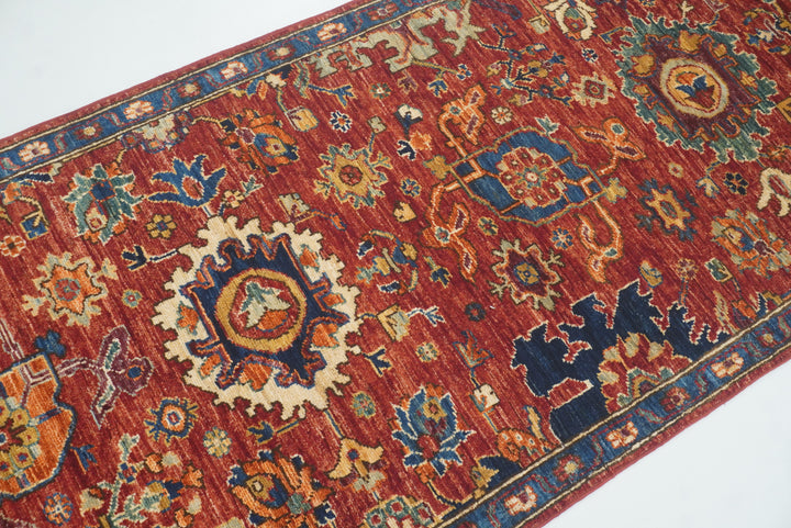 3x18 ft Red Bidjar Afghan Hand knotted Wool Oriental Long Runner Rug - Yildiz Rugs