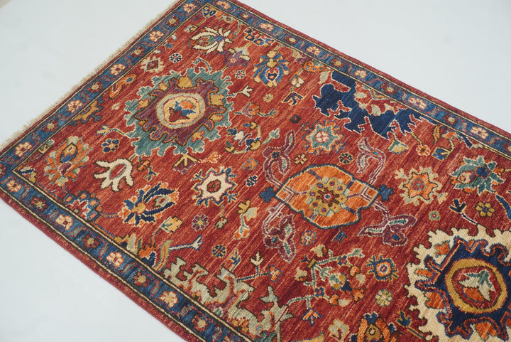 3x18 ft Red Bidjar Afghan Hand knotted Wool Oriental Long Runner Rug - Yildiz Rugs