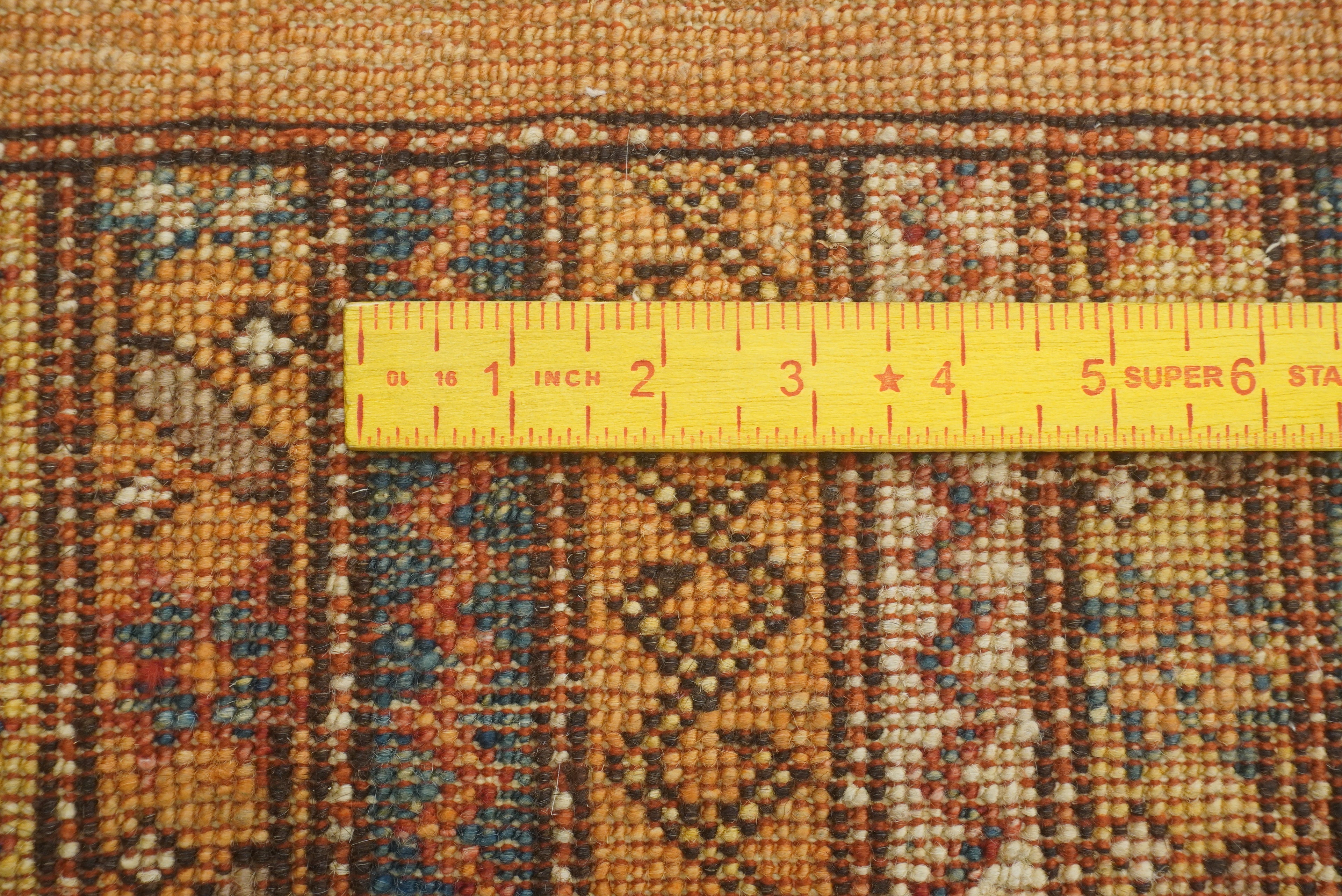 2x5 Orange Turkish Hand knotted Wool Runner Rug - Yildiz Rugs