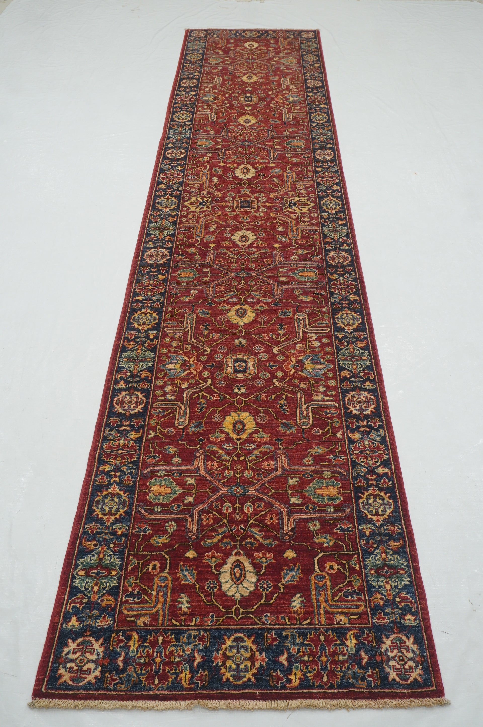 12 Ft Red Bidjar Afghan hand knotted Oriental Runner Rug