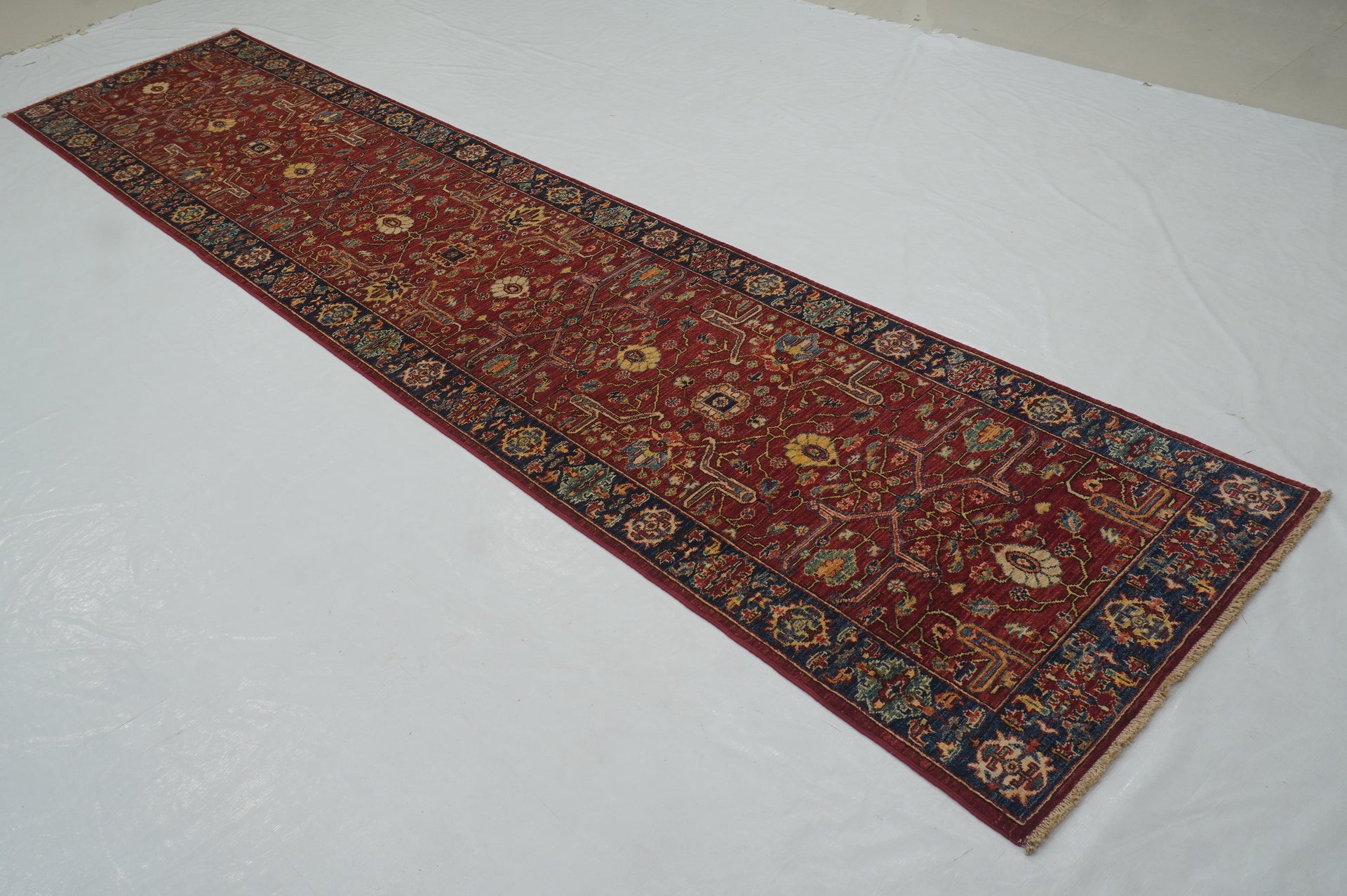 12 Ft Red Bidjar Afghan hand knotted Oriental Runner Rug