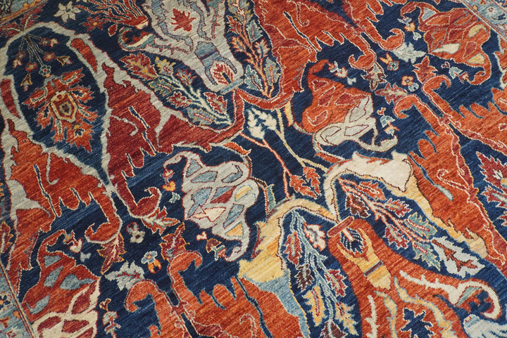 9x12 Blue Bidjar Afghan Hand knotted Oriental Rug - Yildiz Rugs