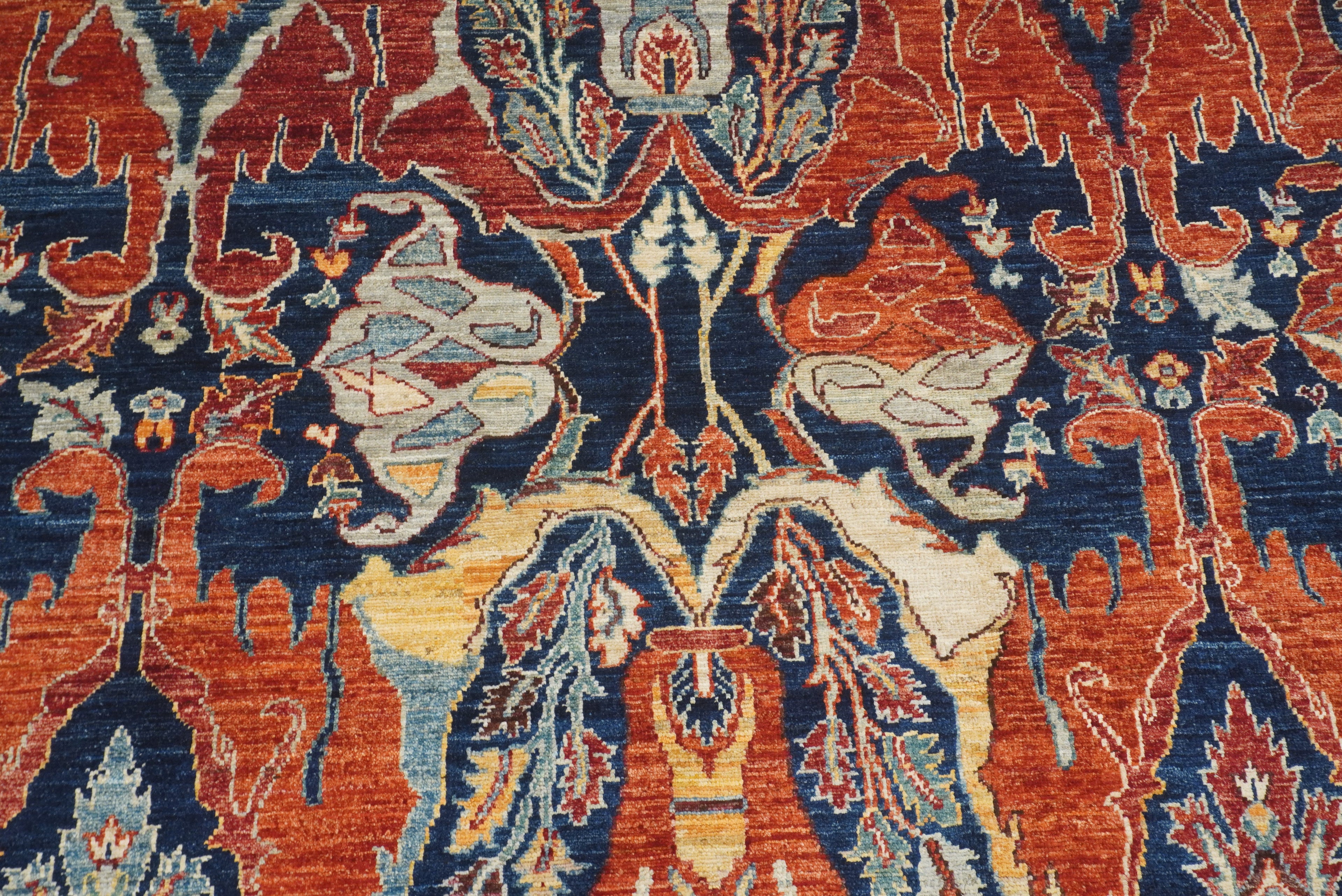 9x12 Blue Bidjar Afghan Hand knotted Oriental Rug - Yildiz Rugs