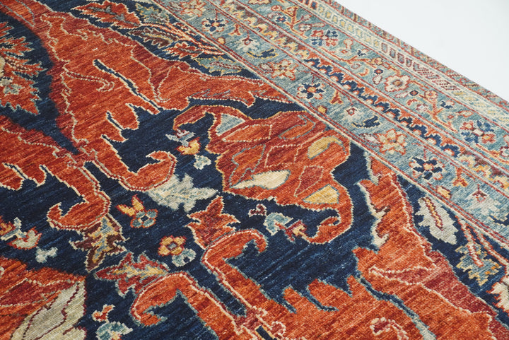 9x12 Blue Bidjar Afghan Hand knotted Oriental Rug - Yildiz Rugs