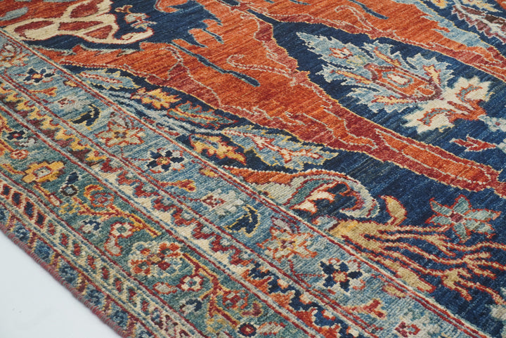 9x12 Blue Bidjar Afghan Hand knotted Oriental Rug - Yildiz Rugs