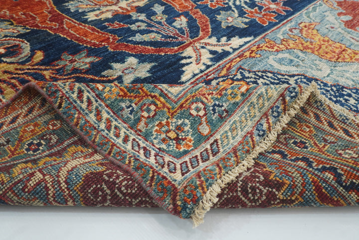 9x12 Blue Bidjar Afghan Hand knotted Oriental Rug - Yildiz Rugs