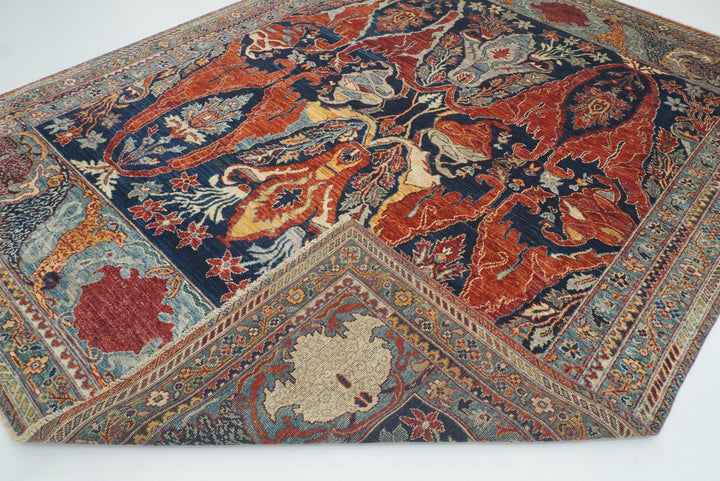 9x12 Blue Bidjar Afghan Hand knotted Oriental Rug - Yildiz Rugs